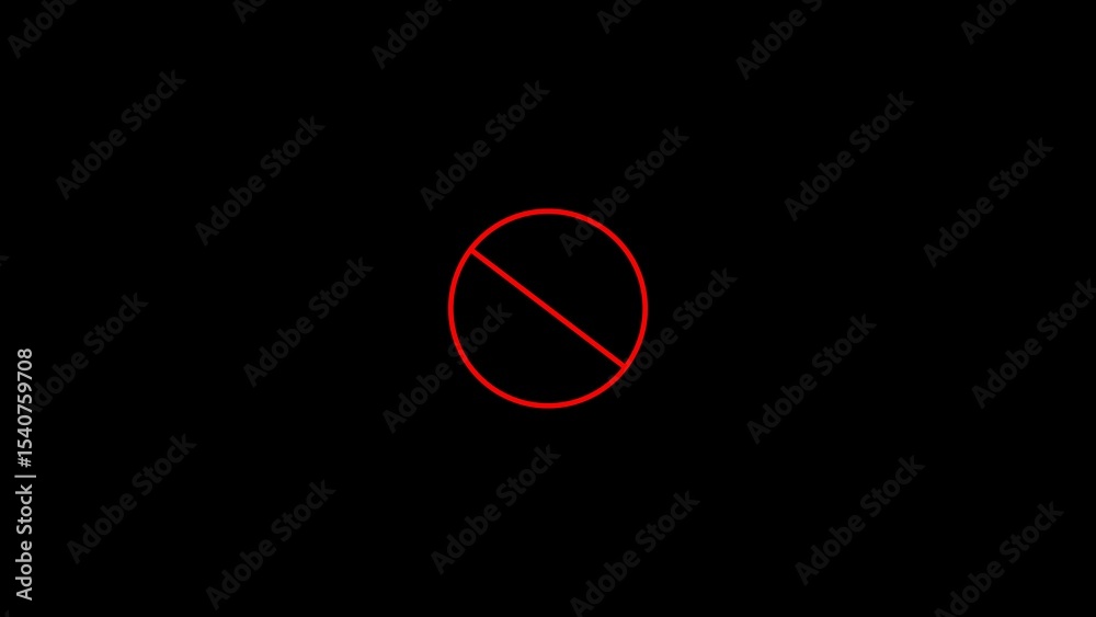 Poster prohibited icon simple graphic design for signage and communication representing forbidden actions r