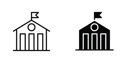 City hall building icon concept. vector set. Eps10