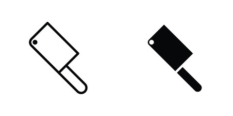 Chopper knife icon concept. vector set. Eps10