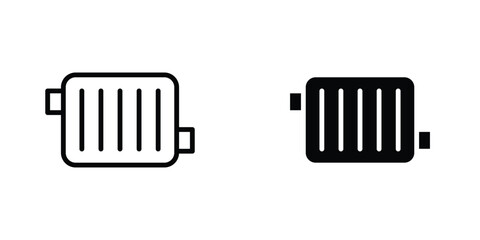 car radiator icon concept. vector set. Eps10