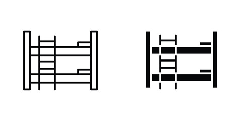 Bunk bed icon concept. vector set. Eps10