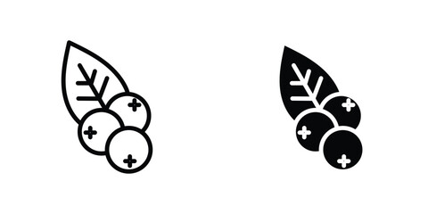 Blueberry icon concept. vector set. Eps10