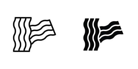 Bacon icon concept. vector set. Eps10