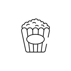 Popcorn Box icon design with white background stock illustration