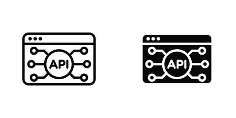 API icon concept. vector set. Eps10