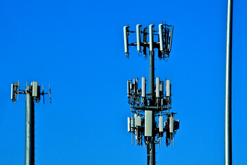 Each carrier with its own cell tower except one which may be sharing resources or having different...