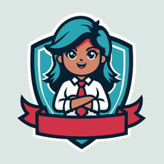 Business Girl Mascot