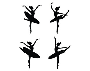 Girl Ballerina Silhouette Art