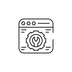 Web Construction icon design with white background stock illustration