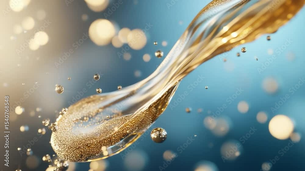 Aufkleber sparkling swirl: captivating close-up shot of swirling liquid in the air. liquid creates a dynamic s