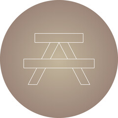 Bench icon single icon vector illustration