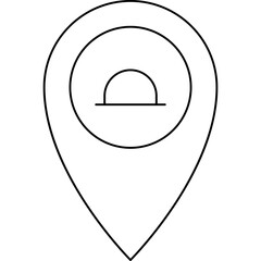 Location icon 4 single icon vector illustration