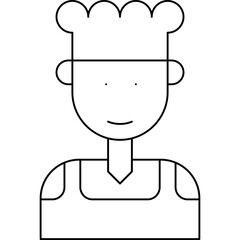 Male shef icon single icon vector illustration