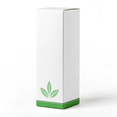 White Eco-Friendly Box with Green Leaf Design