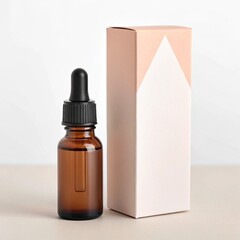 Amber Dropper Bottle with Minimal Box