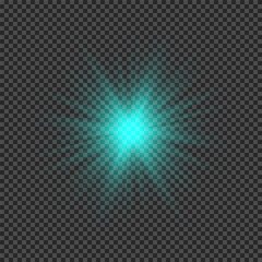 Light effect of green lens flares