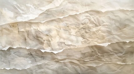 Fototapeta premium Layers of aged, crumpled paper with subtle markings.