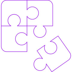 Puzzel icon single icon vector illustration