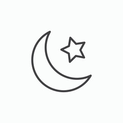 Star and crescent icon