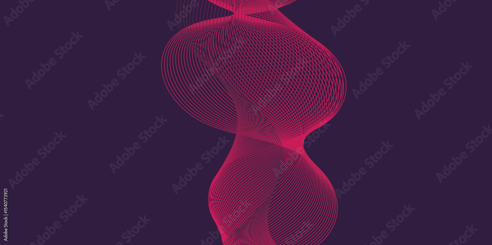 Fototapete Artistic blend line of colors creating shape on curve wavy line dynamic overlapping modern abstract background, color line art smooth wave lines for modern design twisted curve blend effect texture.