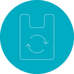 Shopping bag icon single icon vector illustration
