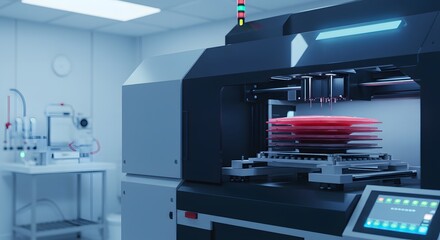 Advanced 3D Printing Technology in Modern Laboratory Setting: High-Precision Manufacturing of Red Components