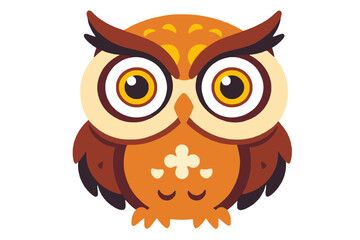 Cute Cartoon Owl Illustration- Adorable Owl Design for Kids- Whimsical Animal Clipart- Owl Vector Graphic- Perfect for Children's Projects- Educational Owl Art