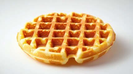 Round waffle on white background (1)