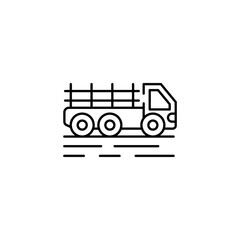 Farm Truck icon design with white background stock illustration