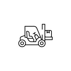 Forklift icon design with white background stock illustration