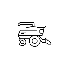Harvester icon design with white background stock illustration