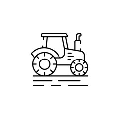 Tractor icon design with white background stock illustration