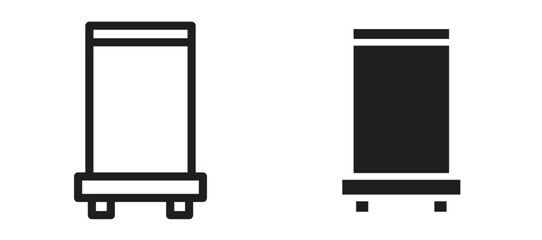 Roll up banners icon