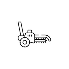 Trencher icon design with white background stock illustration