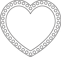 Elegant heart shaped frame border design for valentines day