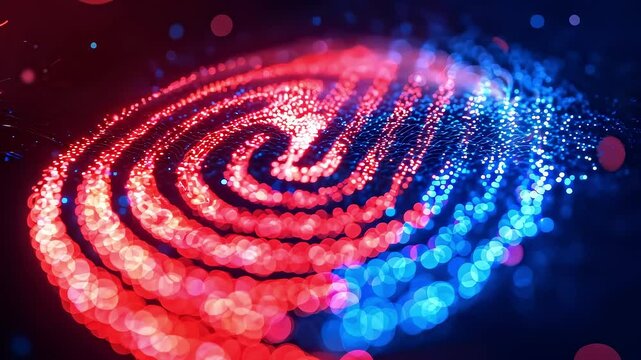 Digital Identity Security Authentication Background Animation