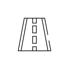 Big Road icon design with white background stock illustration