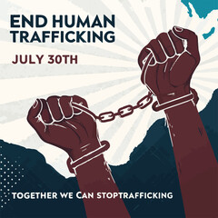 United for Freedom &ndash; World Day Against Trafficking in Persons Awareness Design