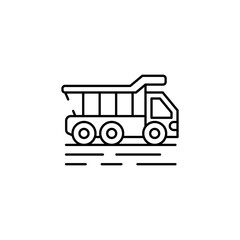 Dump Truck icon design with white background stock illustration