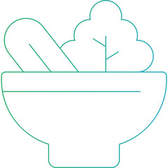 Salad icon single icon vector illustration