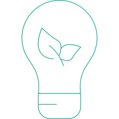 Bulb icon 3 single icon vector illustration