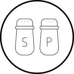 Pepper salt icon single icon vector illustration