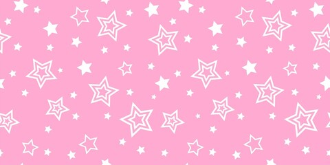 seamless pattern with a star. trendy pink stripe, texture. fashion background for girls. simple background for print, fabric, wallpaper, textile. Abstract geometric design. art cute