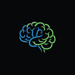 tylized Human Brain Illustration for Neurology and Innovation
