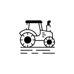 Tractor icon design with white background stock illustration