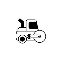 Compaction Roller icon design with white background stock illustration
