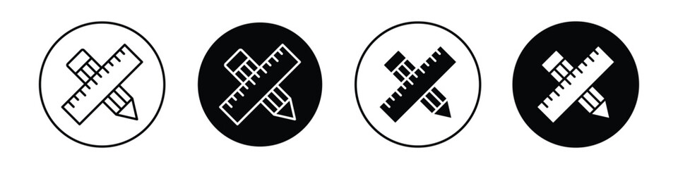 Pencil and ruler icon