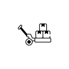 Material Handler icon design with white background stock illustration
