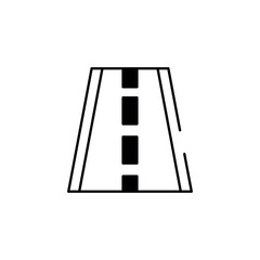 Big Road icon design with white background stock illustration