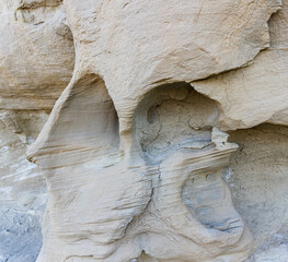Eroded Rock Formation Formed in The Entrada Sandstone Cliffs Along Wahweap Creek, Wahweap Hoodoos...